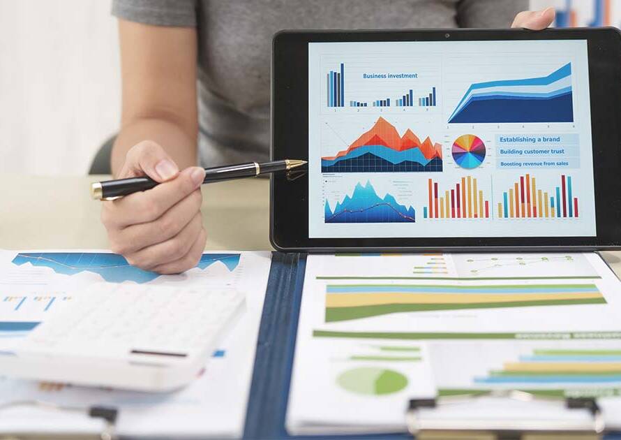 Interpretación de datos en un estudio de mercado con gráficos